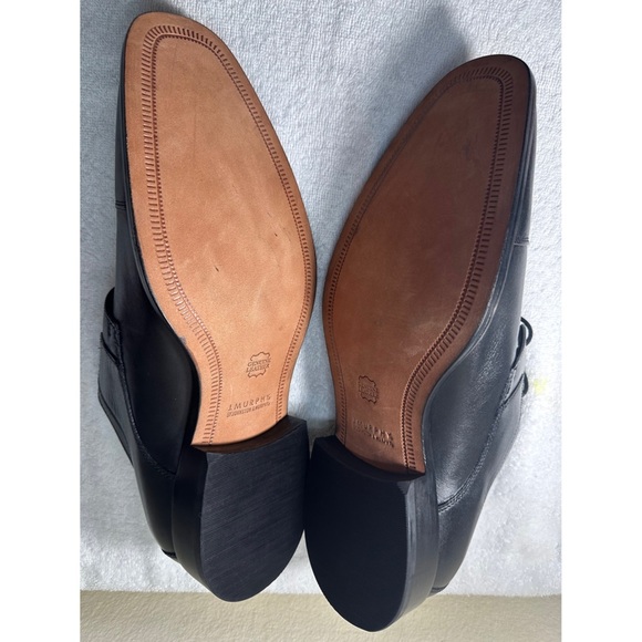 NWOT Black Leather Oxford Shoes Sleek Design - Picture 12 of 12